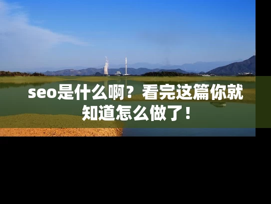 seo是什么啊？看完这篇你就知道怎么做了！