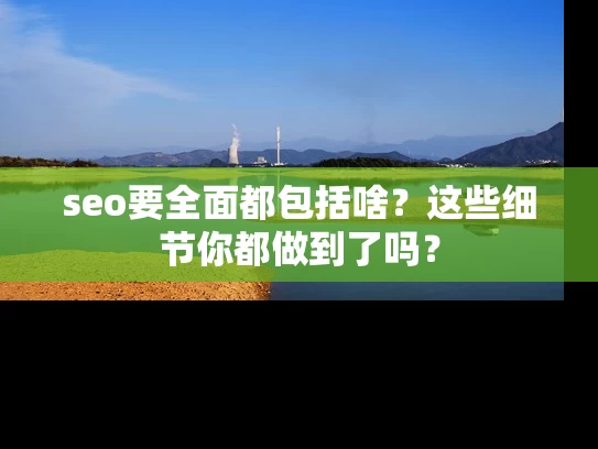 seo要全面都包括啥？这些细节你都做到了吗？
