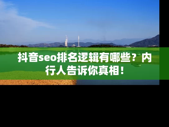抖音seo排名逻辑有哪些？内行人告诉你真相！