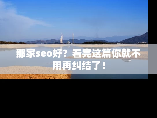 那家seo好？看完这篇你就不用再纠结了！