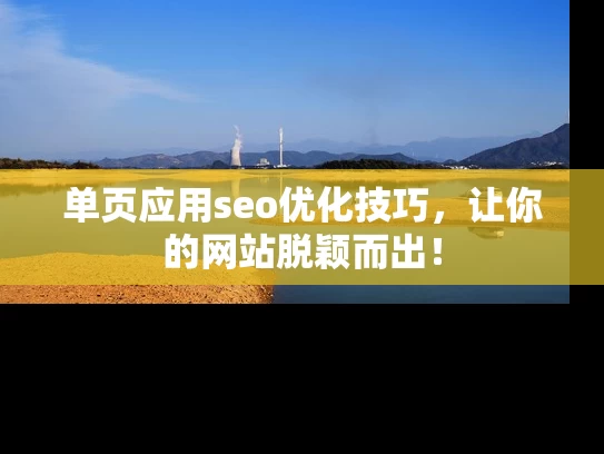 单页应用seo优化技巧，让你的网站脱颖而出！