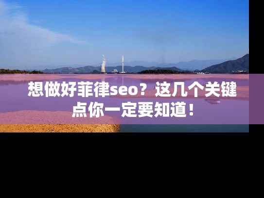 想做好菲律seo？这几个关键点你一定要知道！