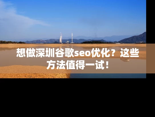想做深圳谷歌seo优化？这些方法值得一试！