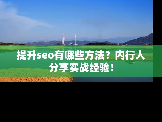 提升seo有哪些方法？内行人分享实战经验！