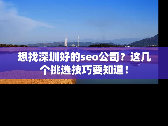 想找深圳好的seo公司？这几个挑选技巧要知道！