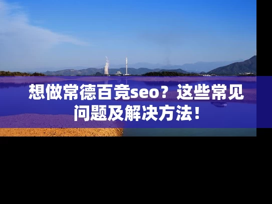 想做常德百竞seo？这些常见问题及解决方法！