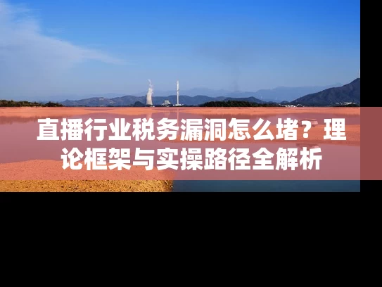 直播行业税务漏洞怎么堵？理论框架与实操路径全解析