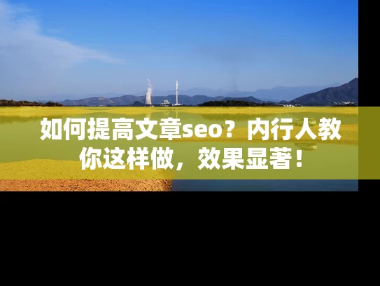 如何提高文章seo？内行人教你这样做，效果显著！