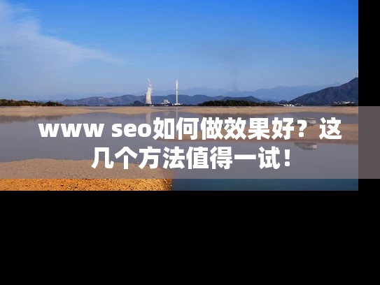 www seo如何做效果好？这几个方法值得一试！