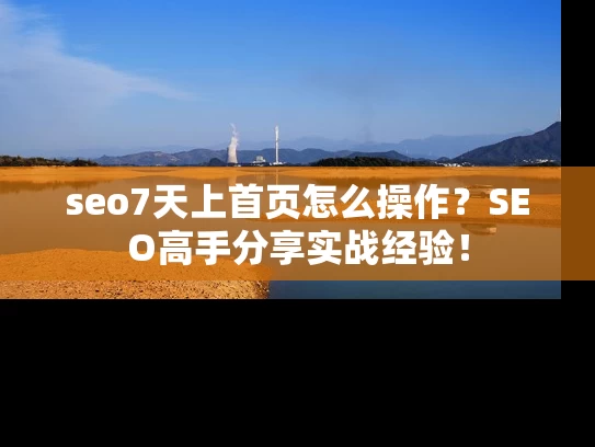 seo7天上首页怎么操作？SEO高手分享实战经验！