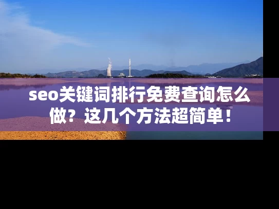 seo关键词排行免费查询怎么做？这几个方法超简单！