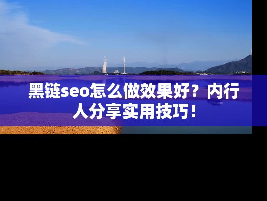 黑链seo怎么做效果好？内行人分享实用技巧！