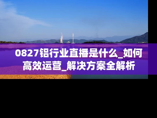 0827铝行业直播是什么_如何高效运营_解决方案全解析