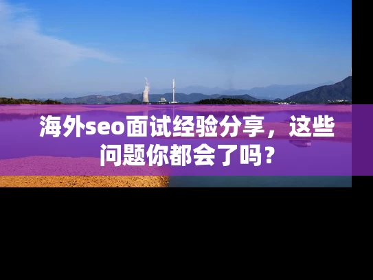 海外seo面试经验分享，这些问题你都会了吗？