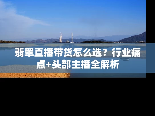翡翠直播带货怎么选？行业痛点+头部主播全解析