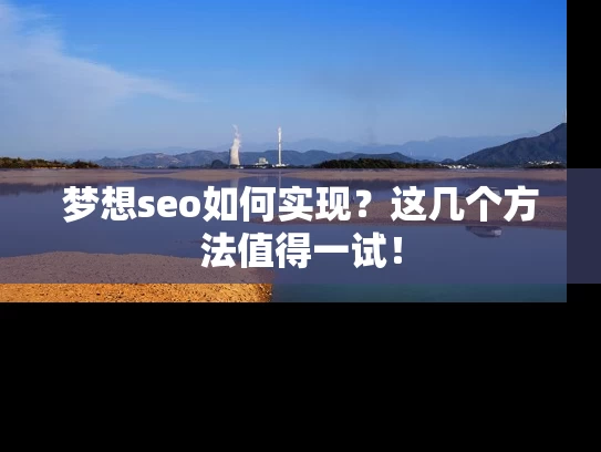 梦想seo如何实现？这几个方法值得一试！