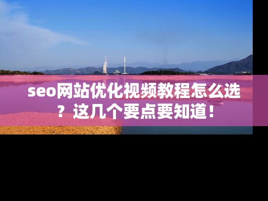 seo网站优化视频教程怎么选？这几个要点要知道！