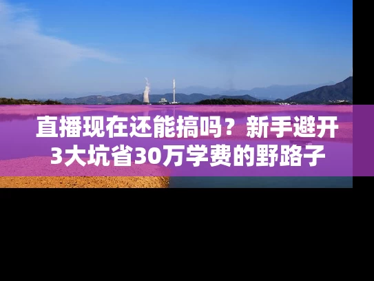 直播现在还能搞吗？新手避开3大坑省30万学费的野路子