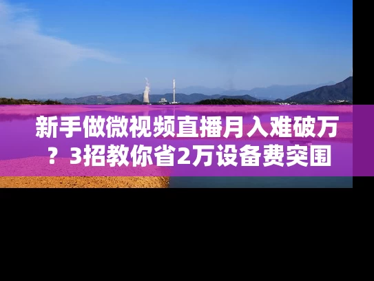 新手做微视频直播月入难破万？3招教你省2万设备费突围