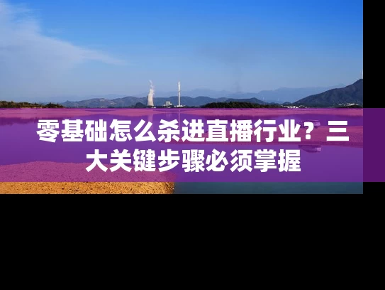 零基础怎么杀进直播行业？三大关键步骤必须掌握