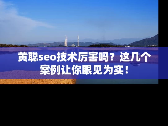 黄聪seo技术厉害吗？这几个案例让你眼见为实！