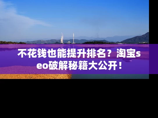 不花钱也能提升排名？淘宝seo破解秘籍大公开！