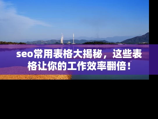 seo常用表格大揭秘，这些表格让你的工作效率翻倍！