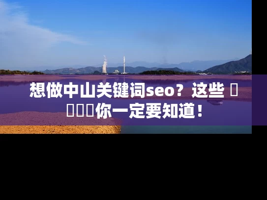 想做中山关键词seo？这些 விஷய你一定要知道！
