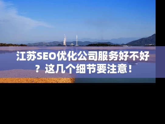 江苏SEO优化公司服务好不好？这几个细节要注意！