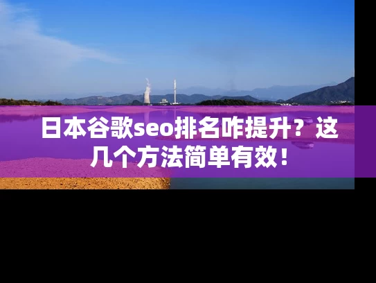 日本谷歌seo排名咋提升？这几个方法简单有效！