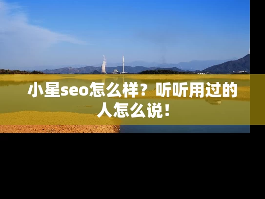 小星seo怎么样？听听用过的人怎么说！