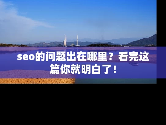 seo的问题出在哪里？看完这篇你就明白了！