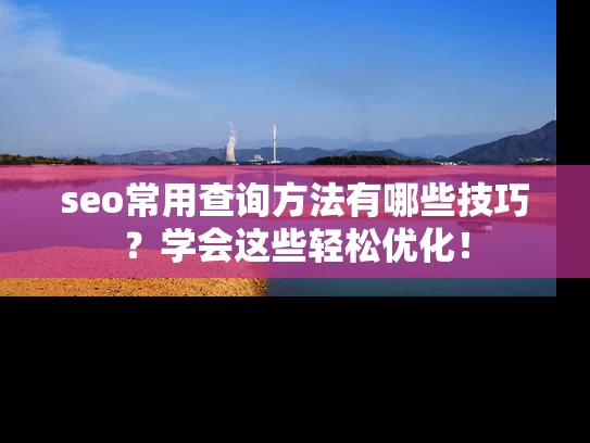 seo常用查询方法有哪些技巧？学会这些轻松优化！