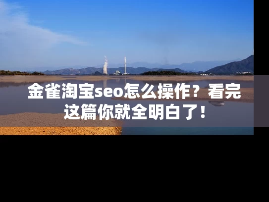 金雀淘宝seo怎么操作？看完这篇你就全明白了！
