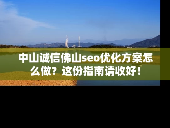 中山诚信佛山seo优化方案怎么做？这份指南请收好！
