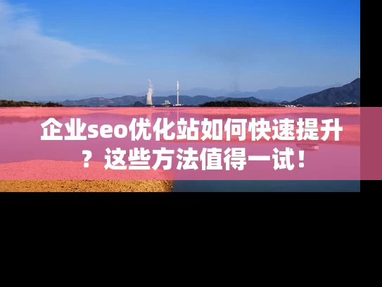 企业seo优化站如何快速提升？这些方法值得一试！