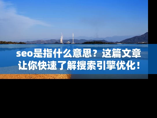 seo是指什么意思？这篇文章让你快速了解搜索引擎优化！