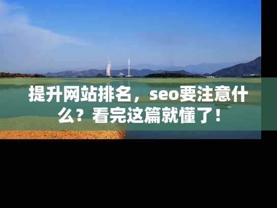 提升网站排名，seo要注意什么？看完这篇就懂了！