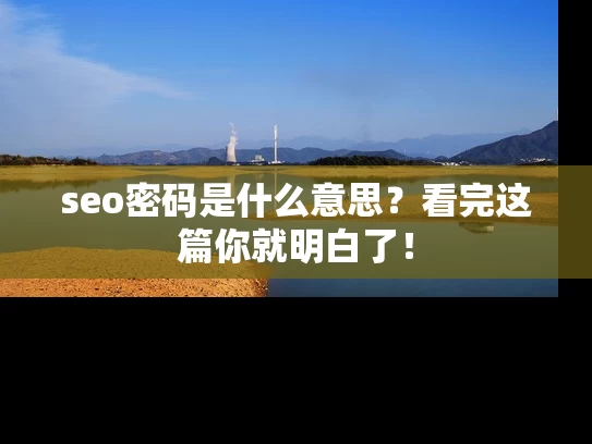 seo密码是什么意思？看完这篇你就明白了！