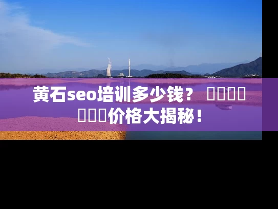 黄石seo培训多少钱？ স্থানীয়价格大揭秘！