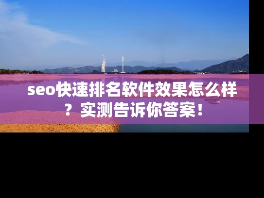 seo快速排名软件效果怎么样？实测告诉你答案！