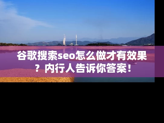 谷歌搜索seo怎么做才有效果？内行人告诉你答案！