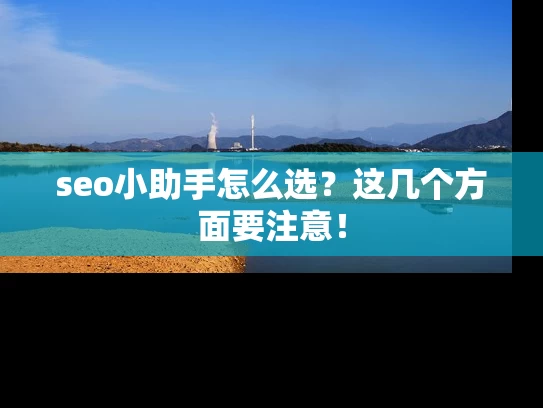 seo小助手怎么选？这几个方面要注意！