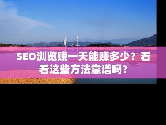 SEO浏览赚一天能赚多少？看看这些方法靠谱吗？