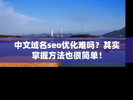 中文域名seo优化难吗？其实掌握方法也很简单！