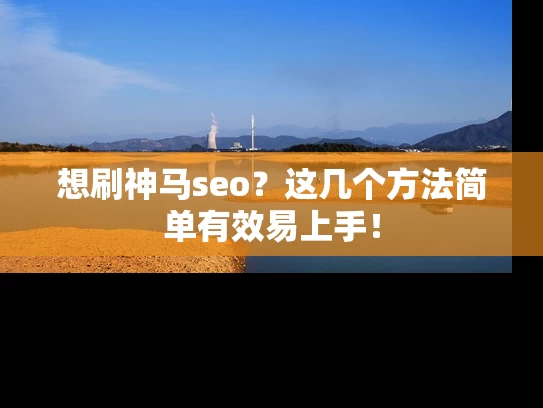 想刷神马seo？这几个方法简单有效易上手！