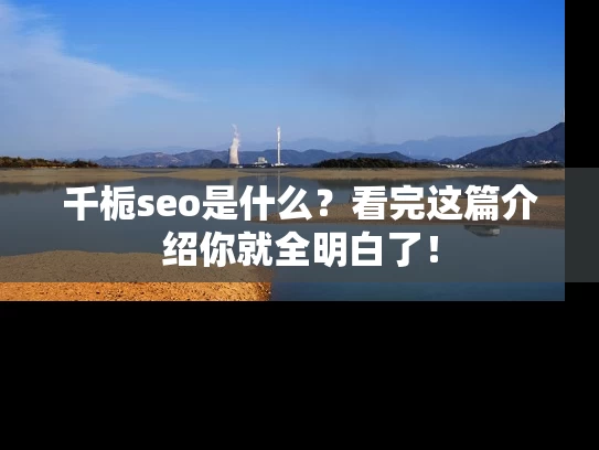 千栀seo是什么？看完这篇介绍你就全明白了！