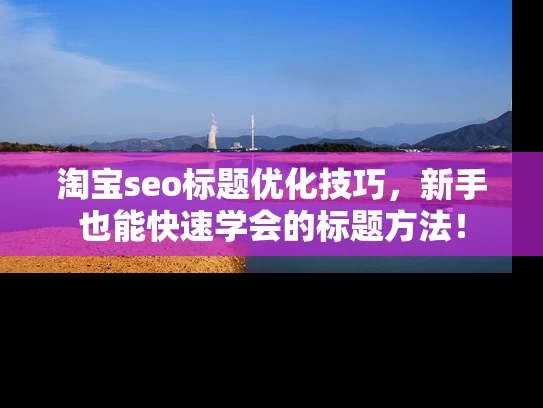 淘宝seo标题优化技巧，新手也能快速学会的标题方法！