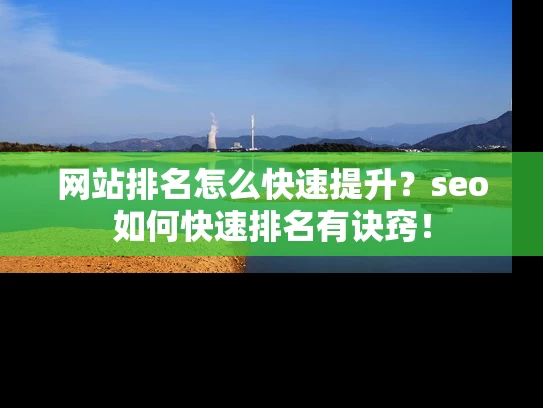 网站排名怎么快速提升？seo如何快速排名有诀窍！