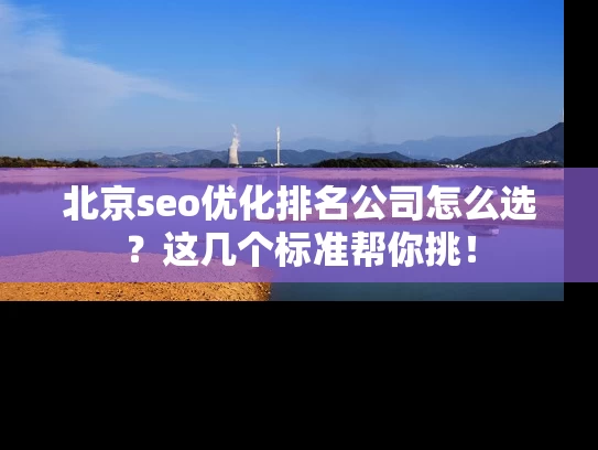 北京seo优化排名公司怎么选？这几个标准帮你挑！
